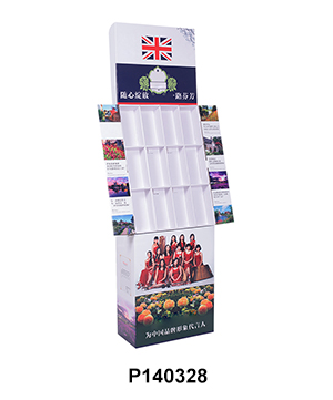 Corrugated Display Stand with Compartment & Side Wing for Perfume
