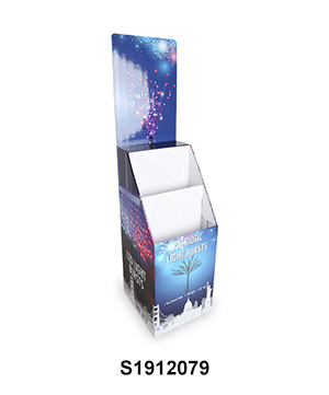 Corrugated POS Floor Display Bins for Christmas Led Light Bursts