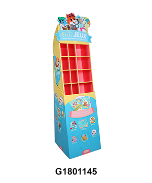 Custom Carton Floor POP Kid's Book Display with Pockets
