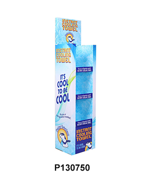 Towel Product Corrugated Floor Display Shipper Stand