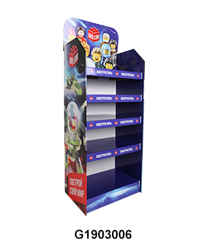 Custom Design Corrugated Free Standing Display Rack
