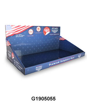 Cardboard Wal-Mart PDQ Tray Display for Hats