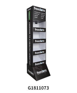 Custom Cookie Carton Paper Display Floor Stand
