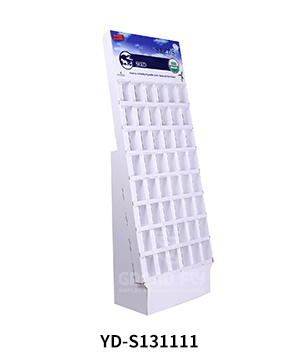 Cardboard Retail Seed Floor Display Rack with Pocket