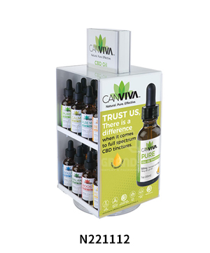 Custom CBD Oil Acrylic Display Case with Tiers
