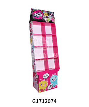 Custom Corrugated Floor Display with Pocket for Toys