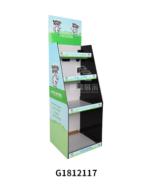 Cardboard 4 Shelf Carton Display Stand for DogPet Food