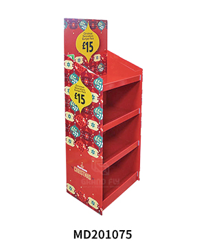 Custom Christmas Temporary Cardboard FSDU Display Rack