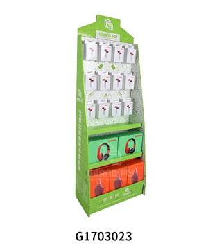 Custom EarphoneHeadsetAudio Hook Corrugated Display Rack