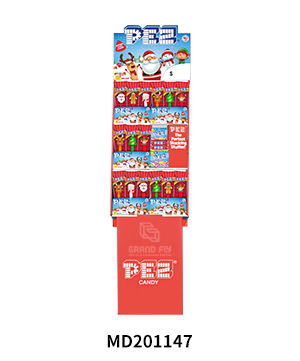 Temporary Cardboard Floor Displays for Holiday Candy