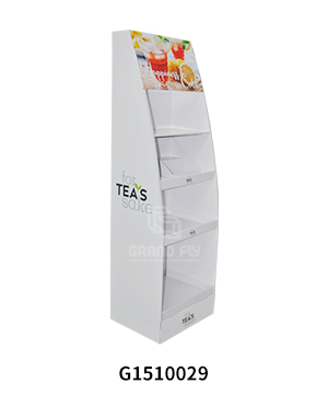 Custom Cardboard Display Rack with Arc-Shaped Side Plate