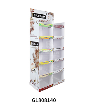 Custom Combined Cardboard Retail Floor Display Stand