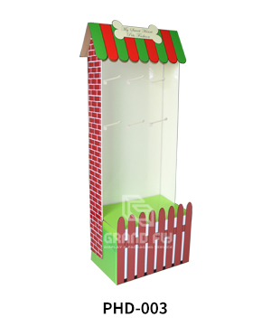 Cardboard PegHook Display for Dog Collars and Leashes