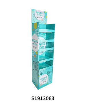 Custom 5 Shelf Cardboard Display Rack for Bath Ball