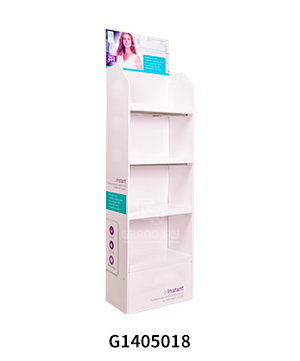 Custom Eco-friendly Cardboard Floor Display Shelf for Toothpaste