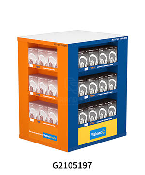 Custom Walmart Corrugated Cardboard Full Pallet Displays for Headset