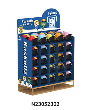 POP Cardboard Store Half Pallet Display Stand for Kid's Helmet